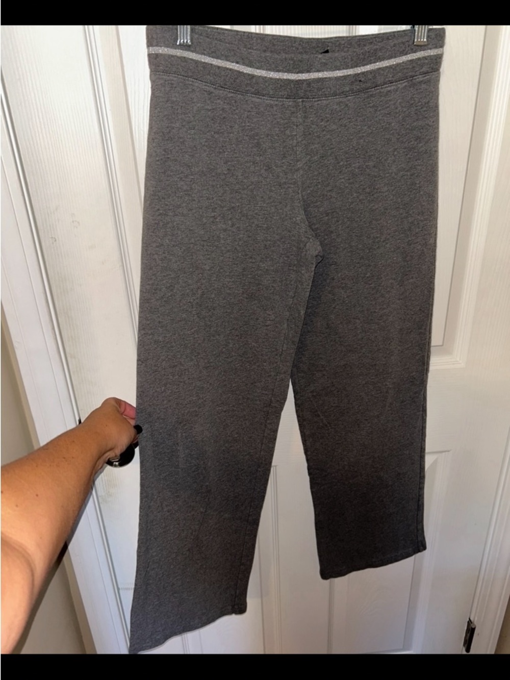 New York & Company Gray & silver Knit Lounge Pants Sz small